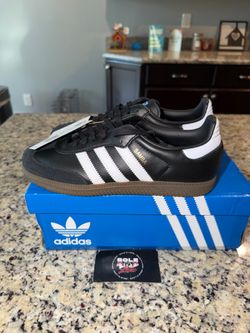 Size 5 Adidas Samba OG Black White Gum SKU IE3676 Brand New Damaged Box