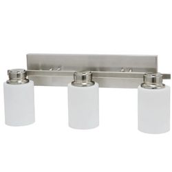 Miseno FLVL1003BN 60 W 3 Medium E-26 Vanity Light, Brushed Nickel