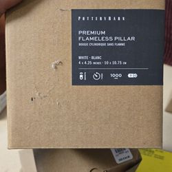 POTTERY BARN PREMIUM FLAMELESS PILLAR RETAIL $64 BRAND NEW IN BOX 2 AVAILABLE 