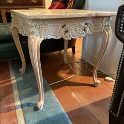 Stone Top Side Table