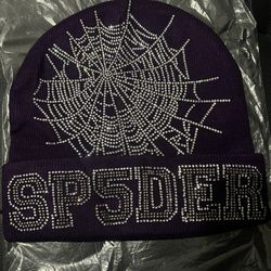 Sp5der Web Rhinestone ‘Purple’ Beanie