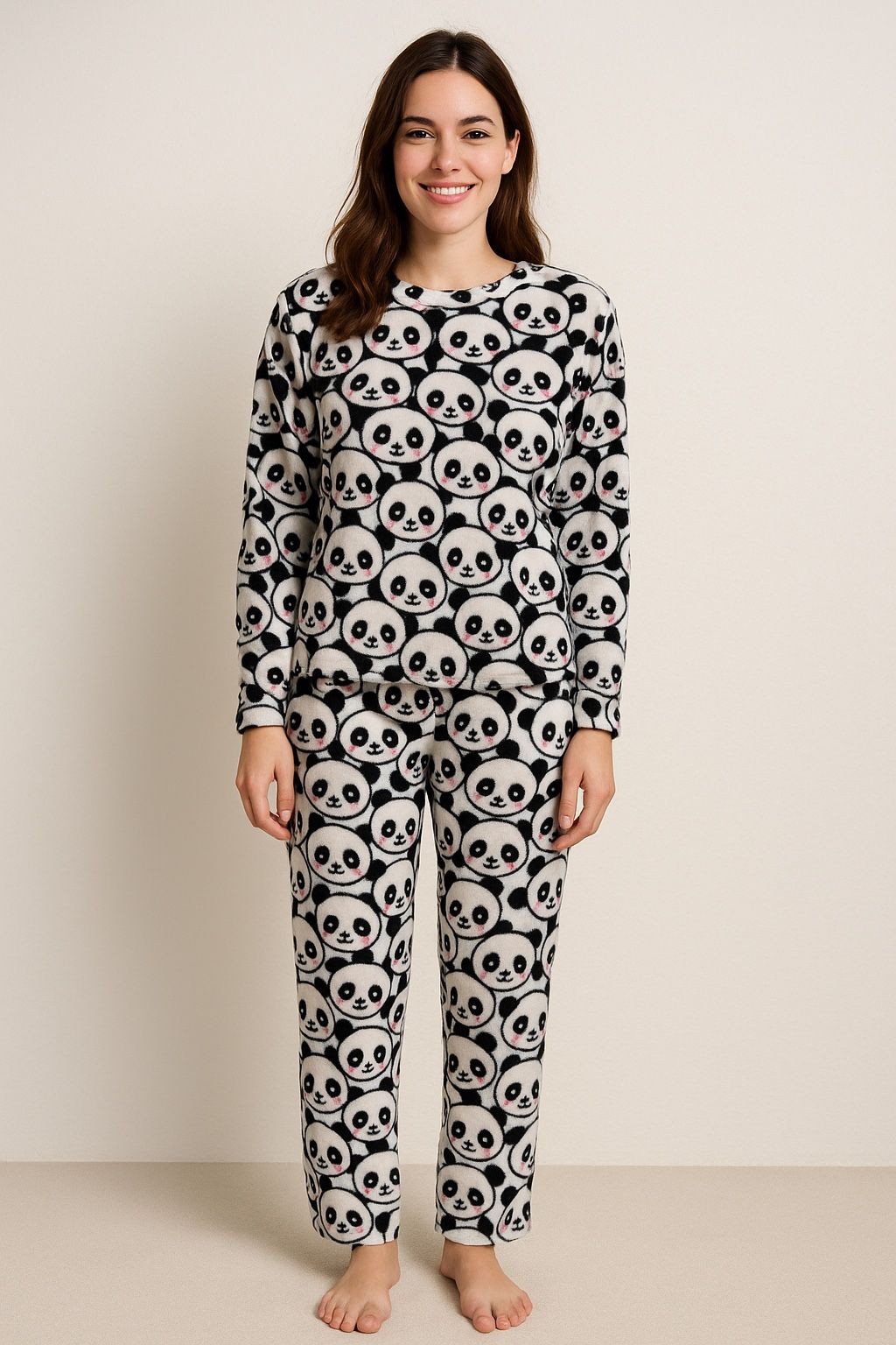 ✨ Panda Plush Pajama Set — Soft, Warm & Totally Adorable ✨