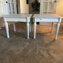 TWO END TABLES   24” X 25” X 21.5”