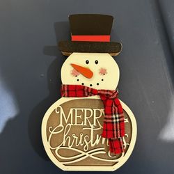 Wooden Light Up Snow Men