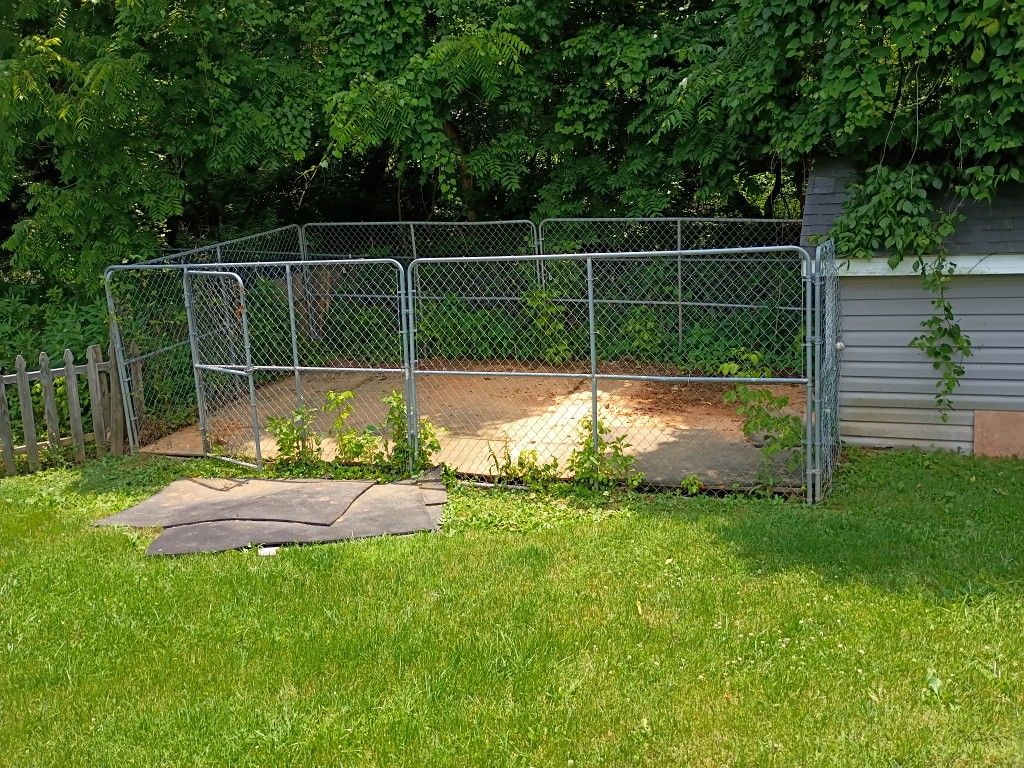 Dog Lot Dog Dog House Black Rubber Flooring