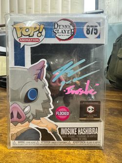 Inosuke Hashibira Demon Slayer Funko Pop Autograph by Bryce Papenbrook