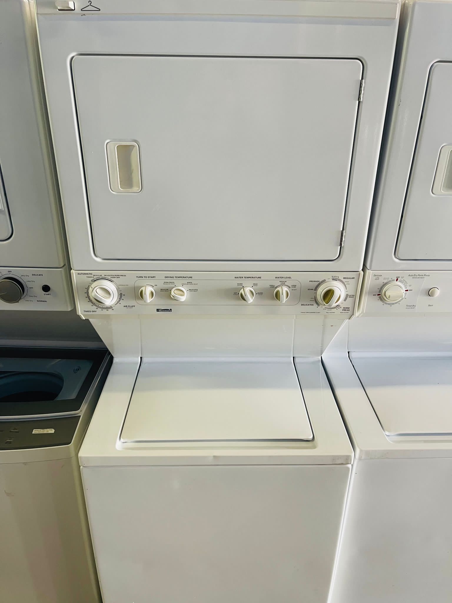 stacked washer and dryer