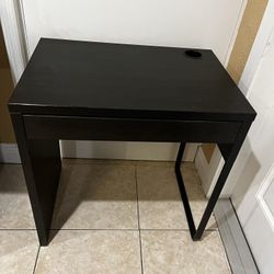IKEA MICKE Desk Black/Brown…29” Wide By  19.5” Deep By 29.5” Height… MILD WATER DAMAGE ON TOP… SEE SECOND PICTURE… AS IS…$25