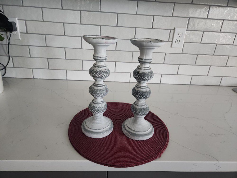 2 Like New Candle Holders 