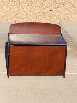 Delta Children MySize Deluxe Toy Box Cherry Red Wood Small Bench (LxWxH: 23.5” x 14” x 20”)