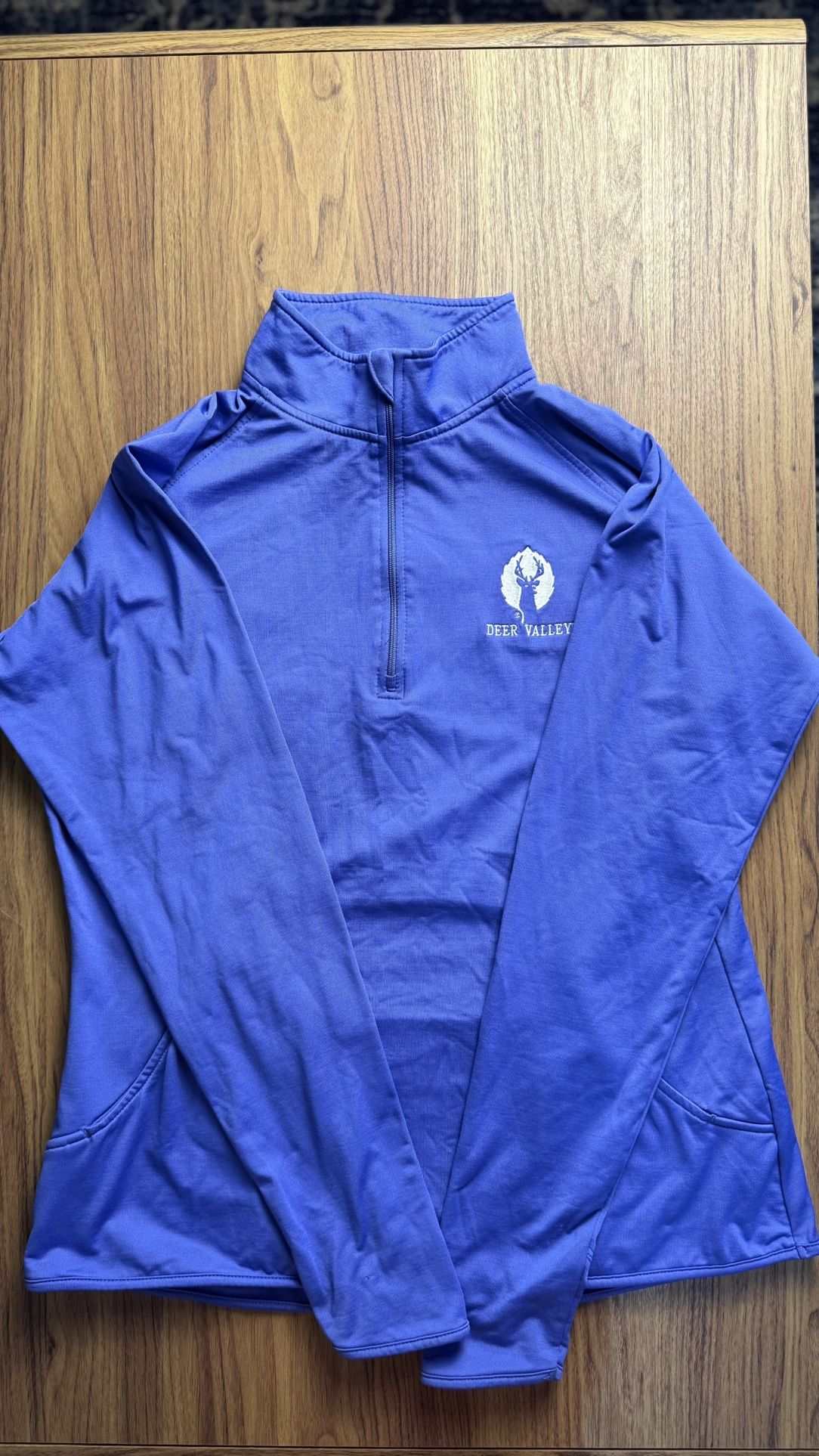 Deer Valley Women’s Half-Zip Pullover Sweatshirt Blue Size M