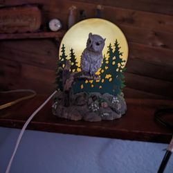 Night Light Decoration - Owl in Front of Moon