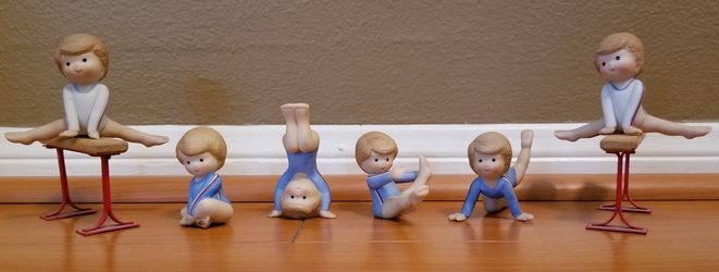 Enesco Collectable 6 piece Gymnastic Figurines