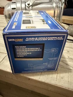 NEW DataComm 50-3323-WH-KIT In-Wall TV Power & Cable Organizer Kit