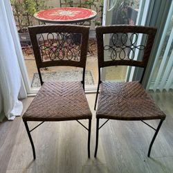 Real Wicker And Wrought Iron Chairs 
