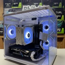 Custom Gaming PC — GTX 1660 SUPER · Ryzen 5 2600 · 16GB Ram · 512GB NVMe · Wi-Fi · White RGB