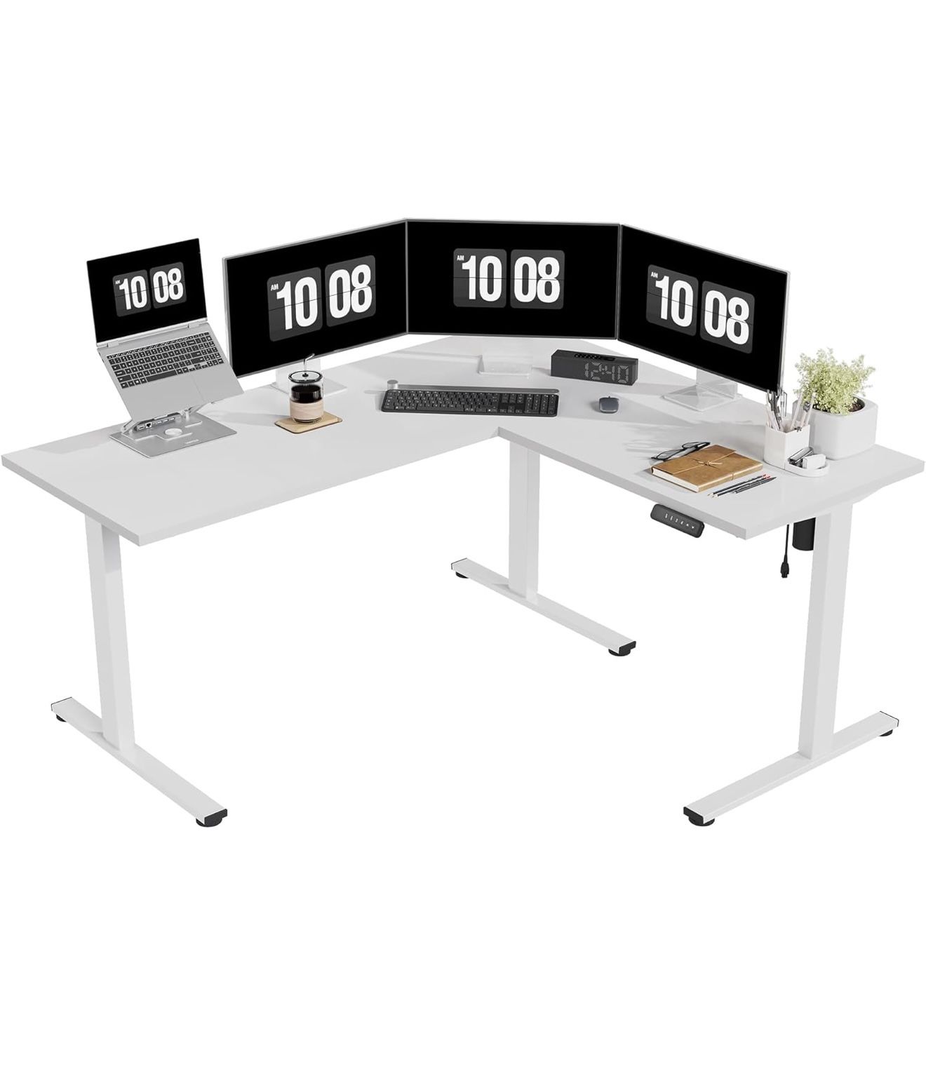 SANODESK Electric Corner L-Shaped 63 x 55 in Standing Desk