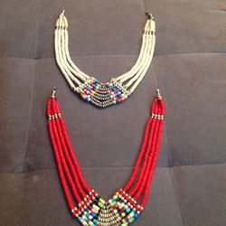 Handmade indigenous necklaces from Thailand
