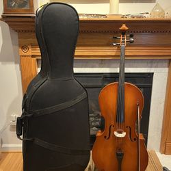 Full Size (4/4) Strobel MC-80 Cello Outfit with Travelite Deluxe Case