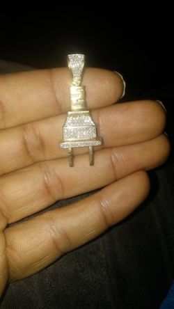 REAL diamond plug pendant