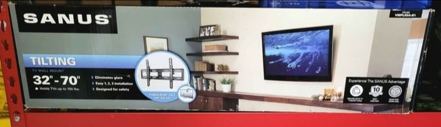 SANUS Systems - VMPL50A-B1 - 32-Inch to 70-Inch Visionmount Tilt TV Mount NEW