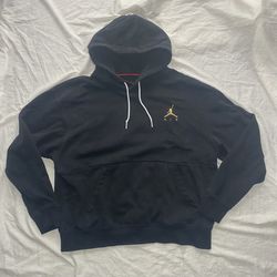 Jordan Brand Hoodie Sweatshirt Mens XL Jumpman Air Fleece Black Pullover Logo