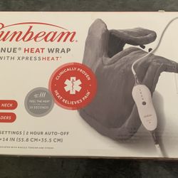 Sunbeam Renue Heat Wrap with XpressHeat – Neck & Shoulders Heating Pad