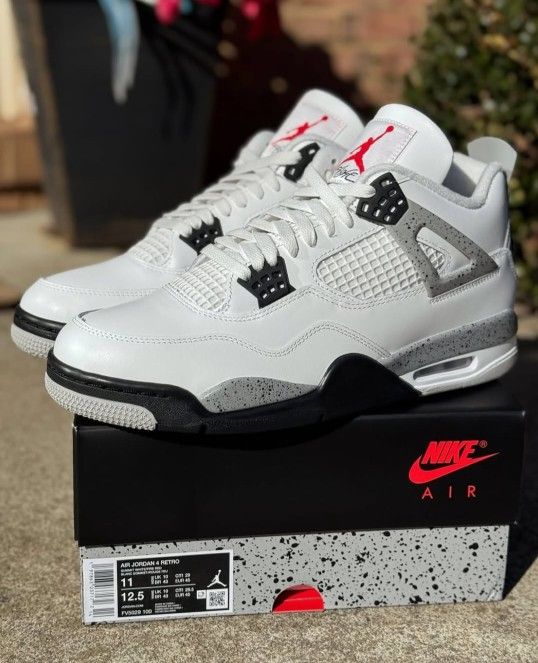 Jordan 4 White Cement 