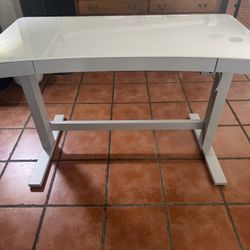 Adjustable Height Glass  Top Standing Desk