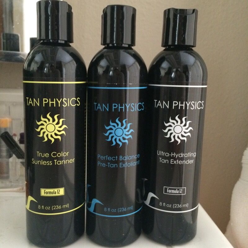 Tan Physics Pre-Tan Exfoliator, True Color Sunless Tanner, & Ultra-Hydrating Tan Extender Bundle
