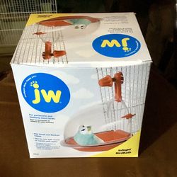 JW   Blue Pet Bird Bath in Cage, Medium