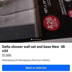 Delta Shower Wall Set With Base New