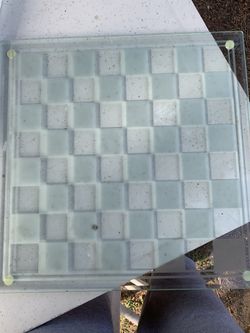 Sonoma glass chess, checkers, and backgammon set