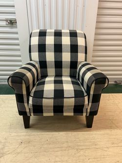 (2) Black & White checkered chairs