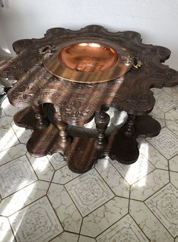 Antique Spanish  Carved Coffee Table