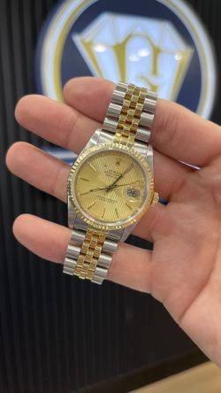 Rolex Datejust 36MM Tapestry Dial Two Tone with MANUALS, ORIGINAL BOX AND PAPERS