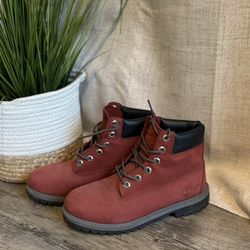 Red timberland Boots