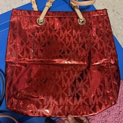 Red Michael Kors Purse