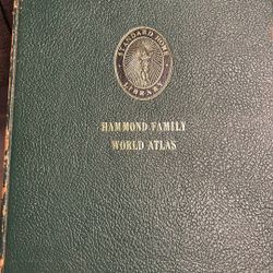 Vintage 1963 Hammond Family World Atlas - Standard Home Library Edition