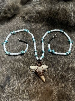 Wire Wrapped Shark Tooth Necklace 