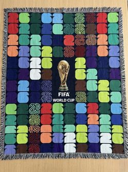 FIFA World Cup 2026 Tapestry Throw Blanket 50x60 Soccer Official Licensed New