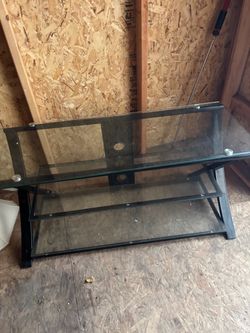 Glass tv stand