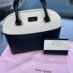 Auth Kate Spade New York Leather Grove Street Crossbody Shoulder Bag Handbag, Black/Cement 