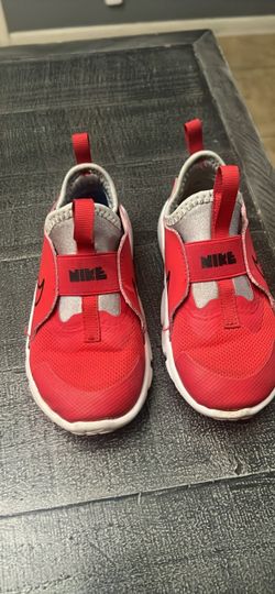 Nike Kids Slip-On Sneakers Red Gray Toddler Size 10