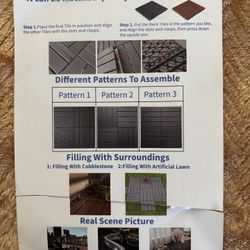 Plastic Interlocking Deck Tiles,44 Pack Patio Deck Tiles,12x12 Square Waterproof