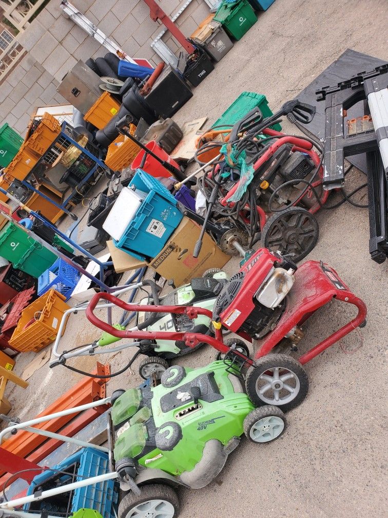 Tools Drills Pumps Chainsaw Work Bench Etc.