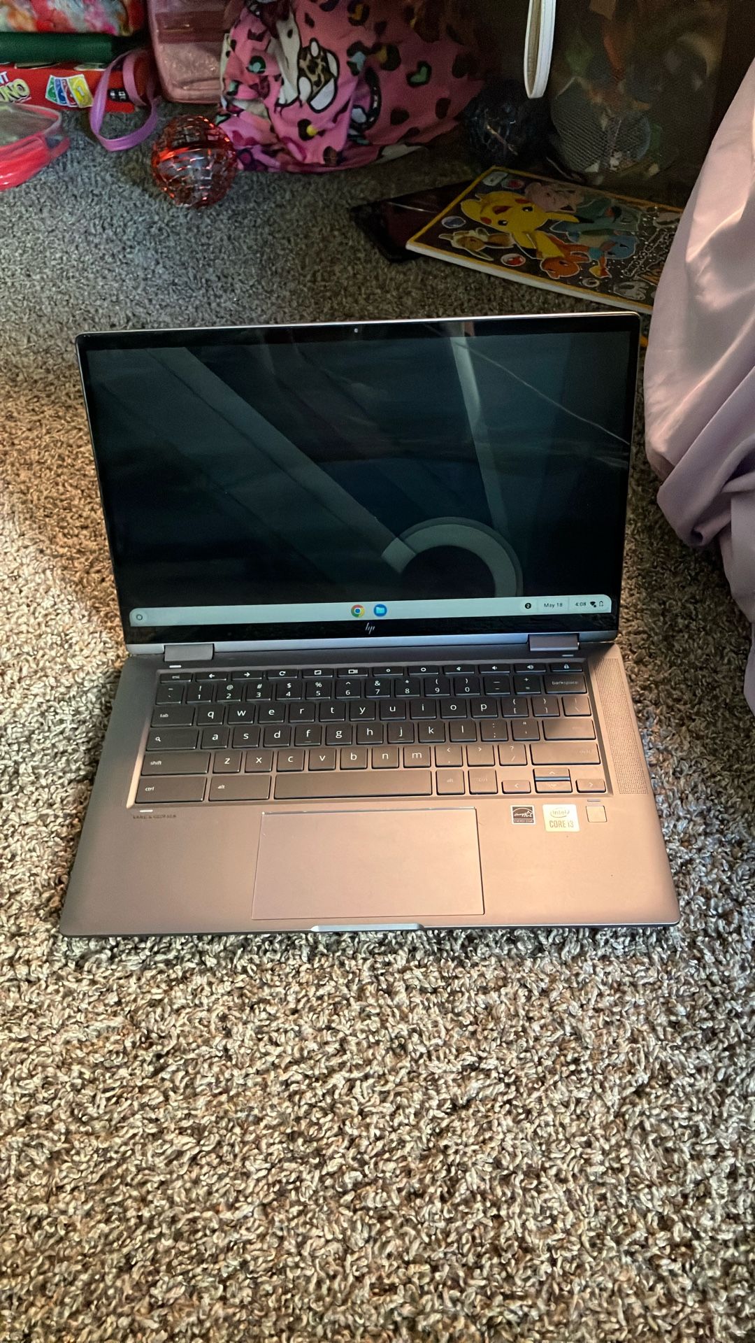 HP - 14" Chromebook - Intel Celeron - 4GB Memory - 64GB eMMC - Modern Grey