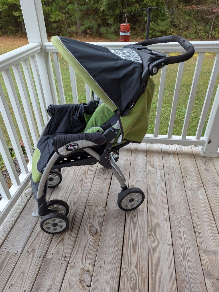 Chicco Black and Green Stroller