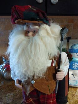 Vintage Santa Playing Golf $ 30.00