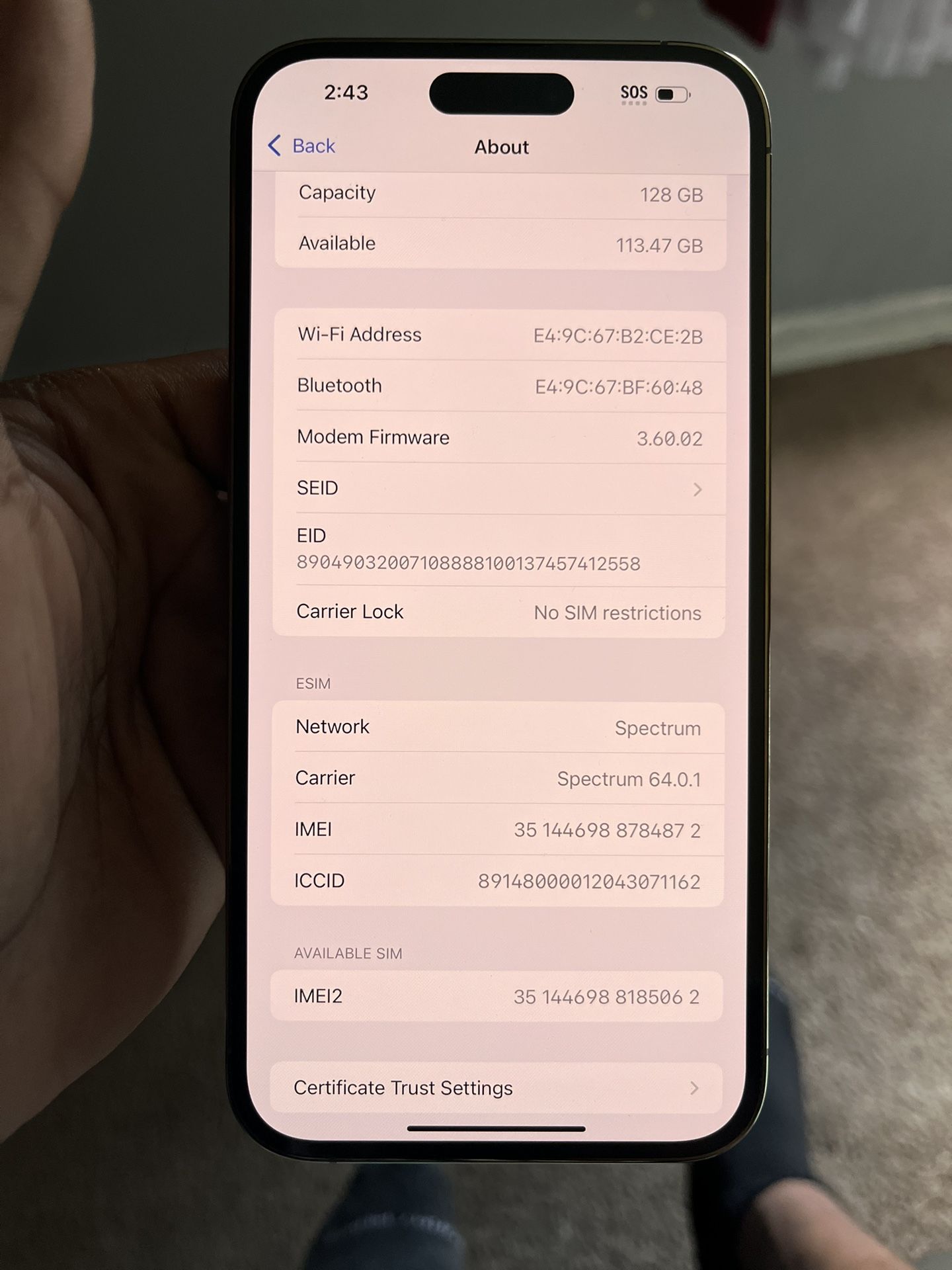 iPhone 14 Pro Max 128GB Spectrum Unlocked